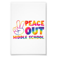 Peace Out Middle School Tie Dye Last Day Of School