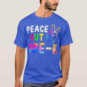 Peace Out Pre K Last Day of School Teacher Girl Bo T-Shirt