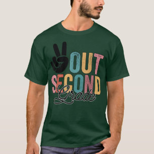 Peace Out Second Grade Last Day Of School 2022 Gra T-Shirt