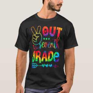 Peace Out Seventh Grade Happy Last Day Of School T T-Shirt