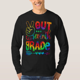 Peace Out Seventh Grade Happy Last Day Of School T T-Shirt