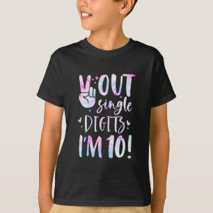 Peace Out Single Digits I'm 10 Year Old 10th T-Shirt
