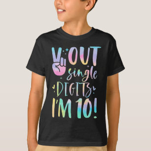 Peace Out Single Digits I'm 10 Year Old 10th T-Shirt