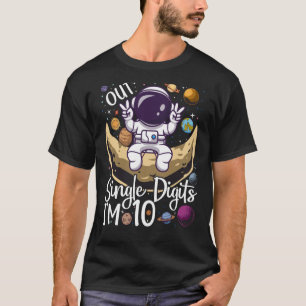 Peace Out Single Digits I'm 10 Years Old Birthday T-Shirt