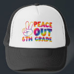 Peace Out Sixth Grade Tie Dye Last Day 6th Grade  Trucker Hat<br><div class="desc">Peace Out Sixth Grade Tie Dye Last Day 6th Grade</div>