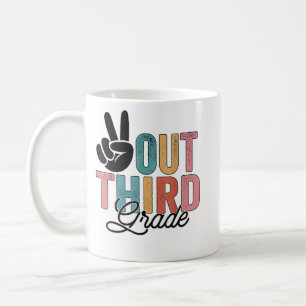 Peace Out Third Grade Last Day Of School 2022 Grad Coffee Mug