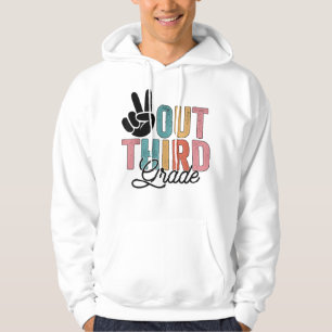 Peace Out Third Grade Last Day Of School 2022 Grad Hoodie