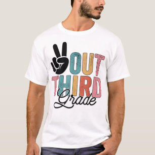 Peace Out Third Grade Last Day Of School 2022 Grad T-Shirt