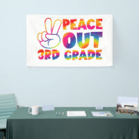 Peace Out Third Grade Tie Dye Last Day 3rd Grade 