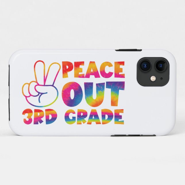 Peace Out Third Grade Tie Dye Last Day 3rd Grade  Case-Mate iPhone Case (Back (Horizontal))