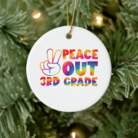 Peace Out Third Grade Tie Dye Last Day 3rd Grade