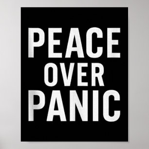 Peace Over Panic. Stoic, Motivational, Quote. Tank Poster