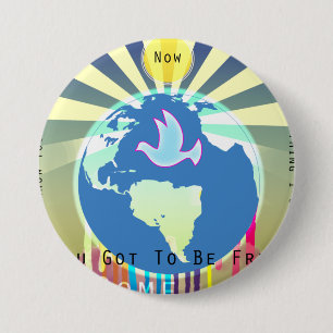 Peace Over The World Sony ATV Lyrics 3 Inch Round Button