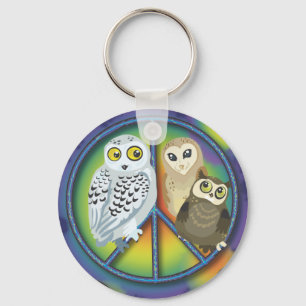 Peace Owl~keychain Keychain