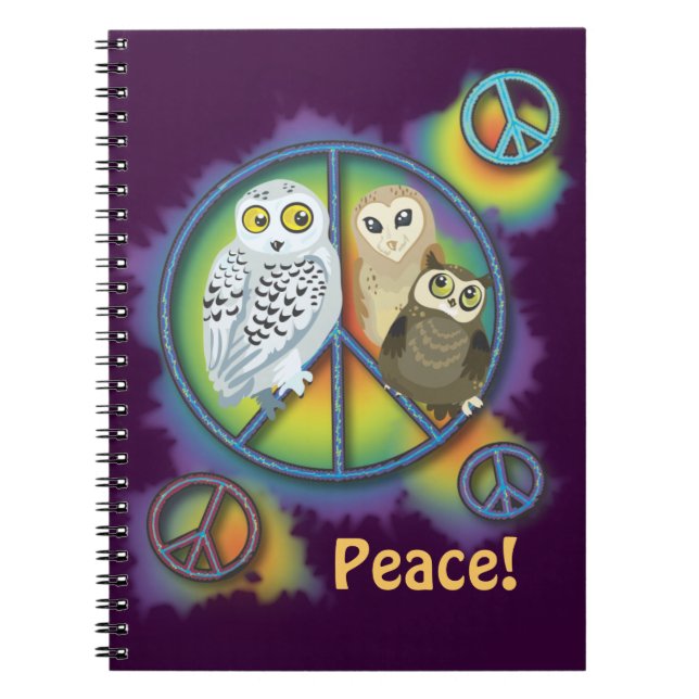 Peace Owl~notebook Notebook (Front)