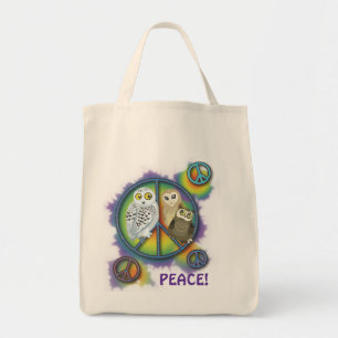 Peace Owl~tote bag