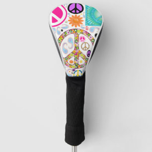 Peace & Paisley Collage Golf Head Cover