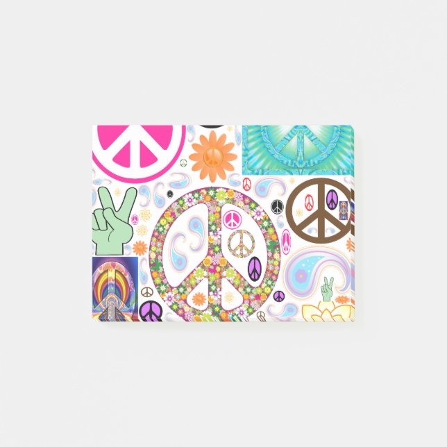 Peace & Paisley Collage Post-it Notes (Front)