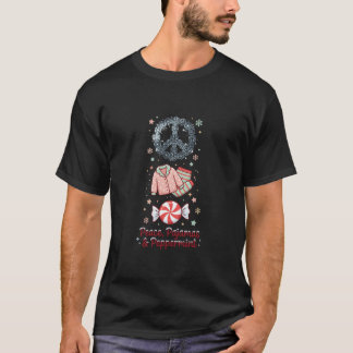 Peace Pajamas Peppermint Holiday Art  T-Shirt
