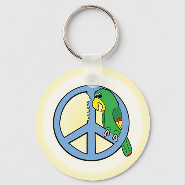 Peace Parrot Keychain (Front)