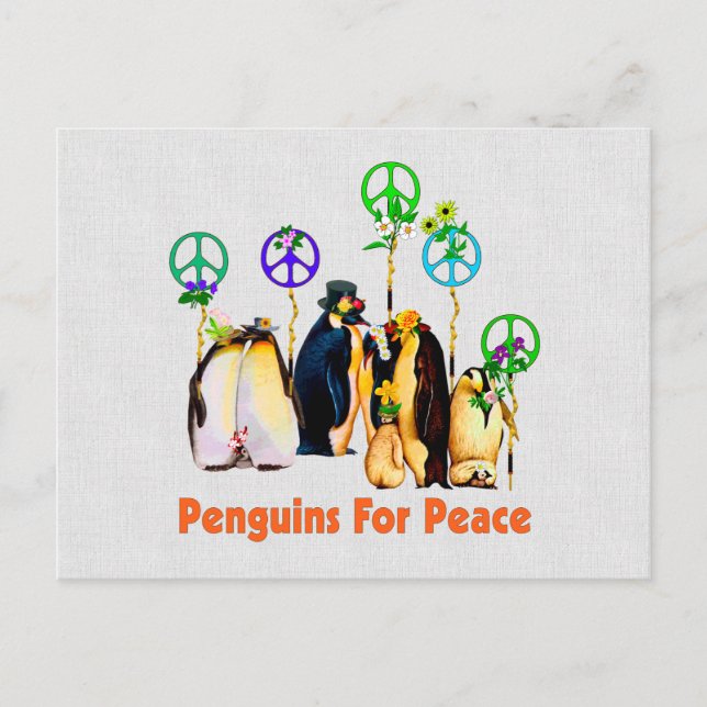 Peace Penguins Postcard (Front)