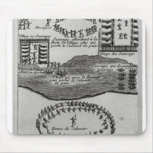 Peace pipe dance of the Iroquois Mouse Pad