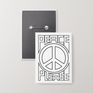 Peace Please Black Outline Lettering