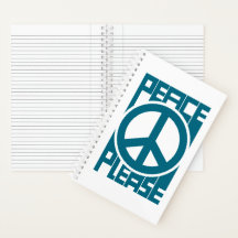 Peace Please Blue Lettering