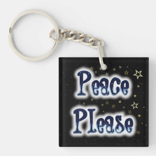 Peace Please Keychain