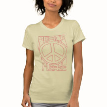 Peace Please Pink Outline Lettering