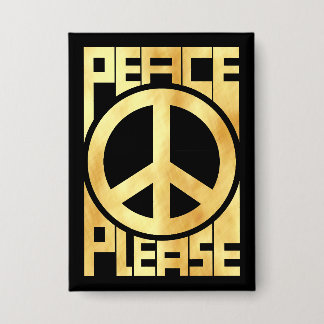 Peace Please Soft Gold Lettering