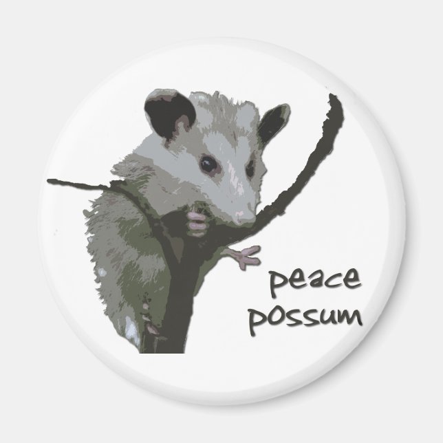 Peace Possum Magnet (Front)