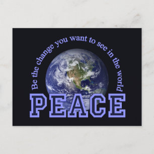 Peace postcard, customize postcard