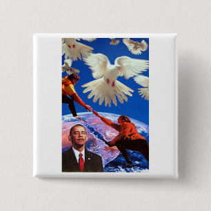 Peace President 2 Inch Square Button