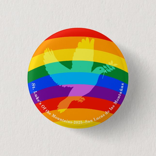 Peace-Pride 2025 1 Inch Round Button (Front)