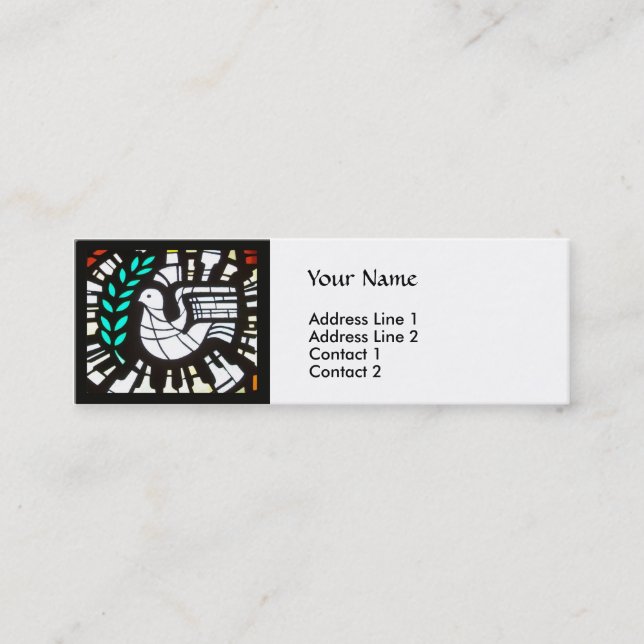 Peace Profile -- Buddha quote Mini Business Card (Front)