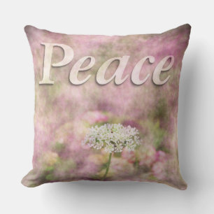 Peace-Queen Anne's Lace Throw Pillow