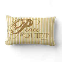 Peace & Quiet Throw Pillow (Caramel)