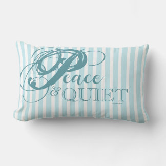 Peace & Quiet Throw Pillow (Sea Foam)