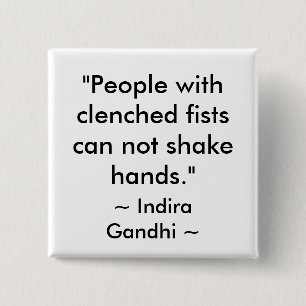 PEACE QUOTE 2 INCH SQUARE BUTTON