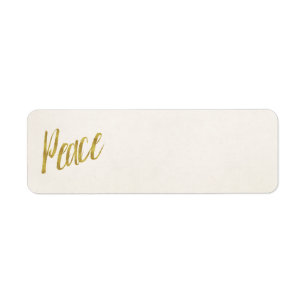 Peace Quote Faux Gold Foil Sparkly Template Custom