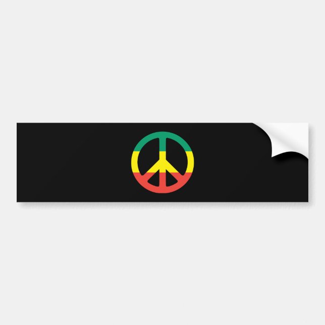 peace rasta bumper sticker (Front)