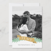 Peace Ribbon Holiday Photo Card
