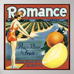 Peace River Fruit Company Étiquette - Poster
