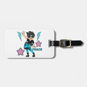 Peace Rock Star Luggage Tag