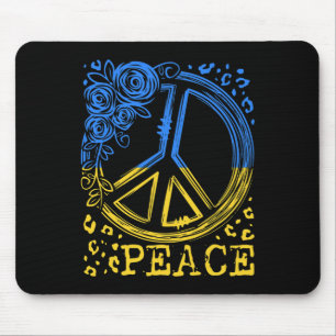 Peace Rose Flower Ukraine Shirt I Stand With Ukrai Mouse Pad
