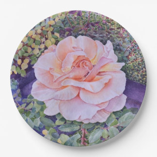 Peace Rose Paper Plate