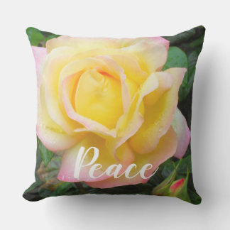 Peace Rose Photo Outdoor Pillow