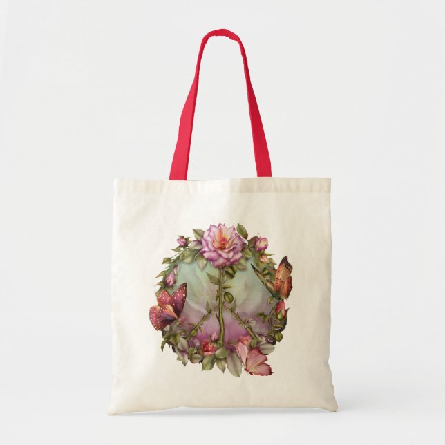 Peace Rose Tote Bag (Front)