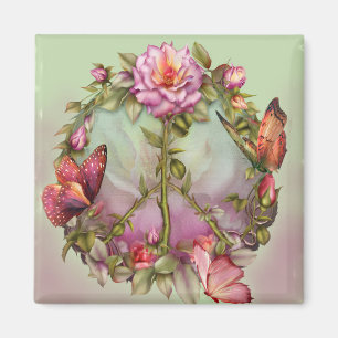 Peace Roses Art Magnet